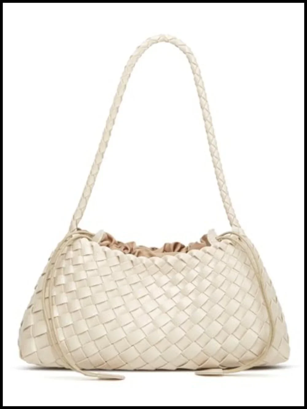 2 Pcs Slouchy Woven PU Leather Hobo Bags Underarm Crossbody Summer Beach Travel